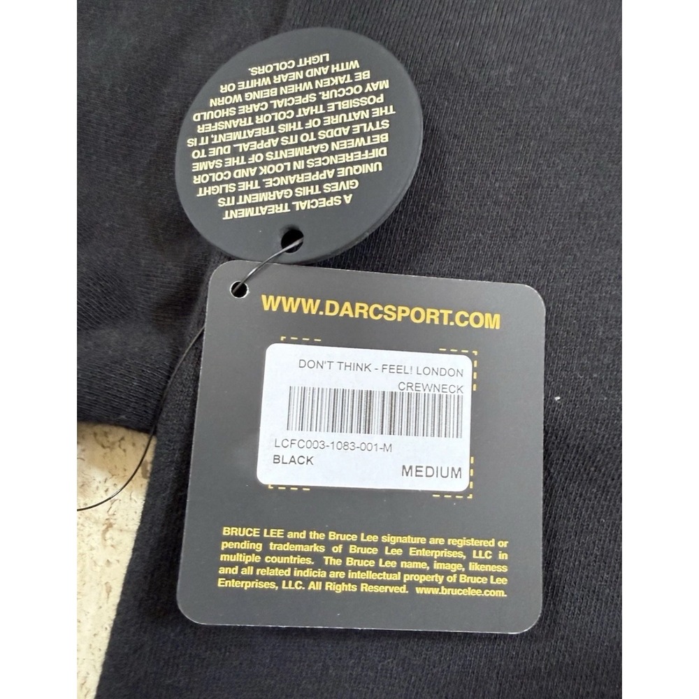Darc Sport Bruce Lee Don't Think, Feel London Crewneck Size Medium - Picture 3 of 3